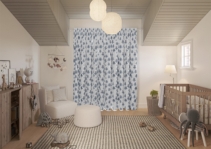 Robo Town, Cyborg Grey - Made to Measure Curtains - Image 15